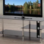 Ava Modern Black Tempered Glass Tv Stand