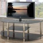 Miranda Contemporary Chrome Television Stand